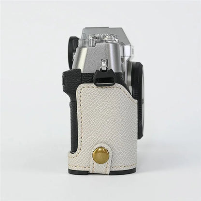 For Fujifilm XT10 / XT20 / XT30 / XT30 II PU Leather Camera Case Bottom Half-Body Protective Case with Hand Grip