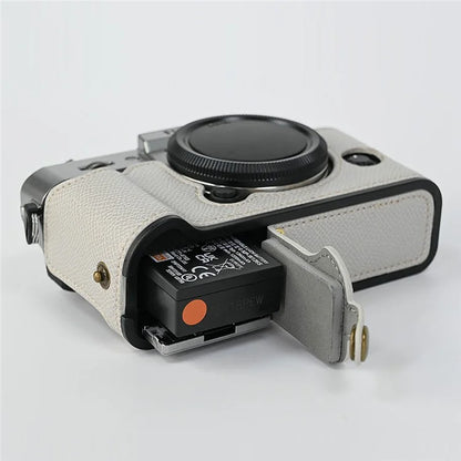 For Fujifilm XT10 / XT20 / XT30 / XT30 II PU Leather Camera Case Bottom Half-Body Protective Case with Hand Grip