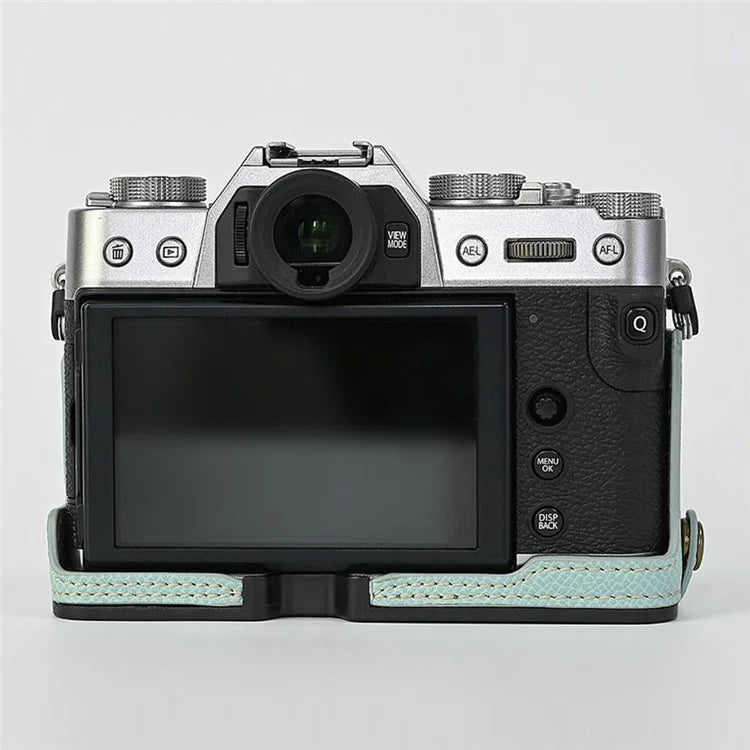 For Fujifilm XT10 / XT20 / XT30 / XT30 II PU Leather Camera Case Bottom Half-Body Protective Case with Hand Grip