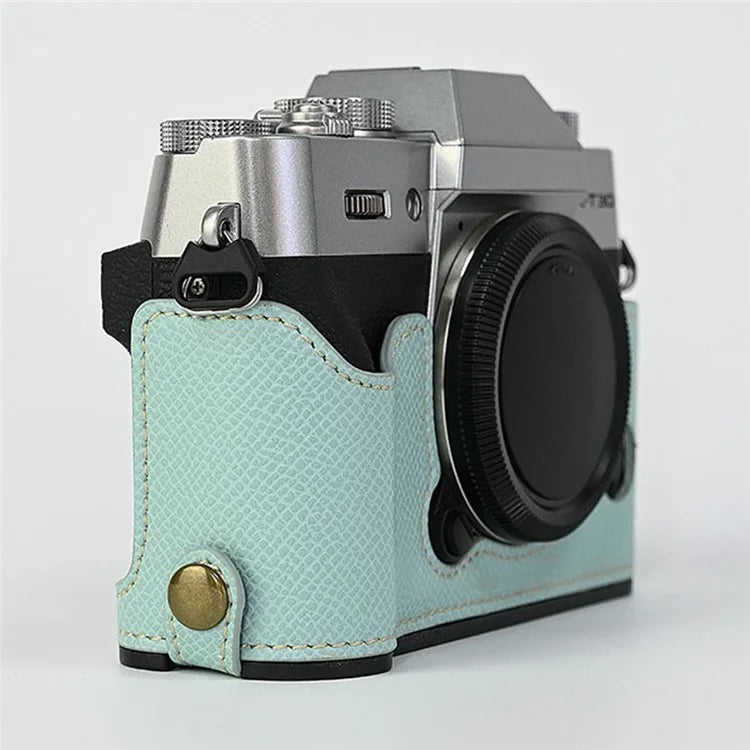 For Fujifilm XT10 / XT20 / XT30 / XT30 II PU Leather Camera Case Bottom Half-Body Protective Case with Hand Grip