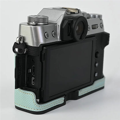 For Fujifilm XT10 / XT20 / XT30 / XT30 II PU Leather Camera Case Bottom Half-Body Protective Case with Hand Grip