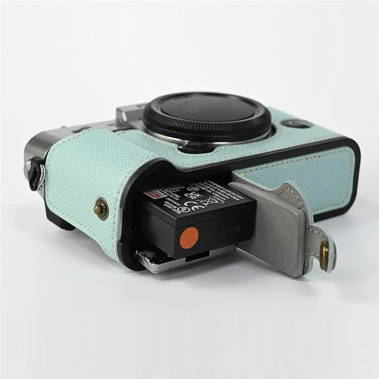 For Fujifilm XT10 / XT20 / XT30 / XT30 II PU Leather Camera Case Bottom Half-Body Protective Case with Hand Grip