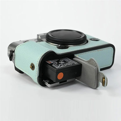 For Fujifilm XT10 / XT20 / XT30 / XT30 II PU Leather Camera Case Bottom Half-Body Protective Case with Hand Grip