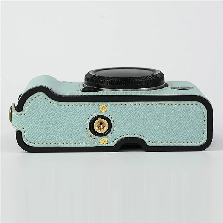 For Fujifilm XT10 / XT20 / XT30 / XT30 II PU Leather Camera Case Bottom Half-Body Protective Case with Hand Grip