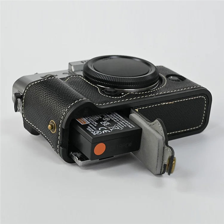 For Fujifilm XT10 / XT20 / XT30 / XT30 II PU Leather Camera Case Bottom Half-Body Protective Case with Hand Grip