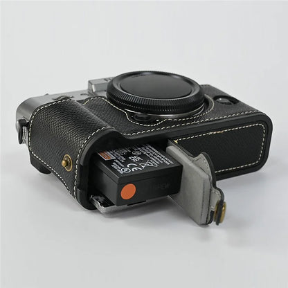 For Fujifilm XT10 / XT20 / XT30 / XT30 II PU Leather Camera Case Bottom Half-Body Protective Case with Hand Grip
