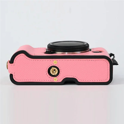 For Fujifilm XT10 / XT20 / XT30 / XT30 II PU Leather Camera Case Bottom Half-Body Protective Case with Hand Grip