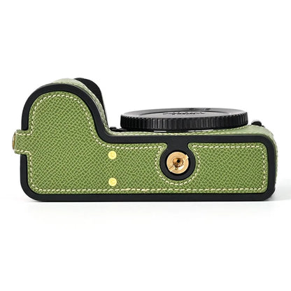 For Nikon Z30 / Z50 Battery Opening Design PU Leather Camera Cover Palm Texture Half Body Bottom Case with Wrist Strap