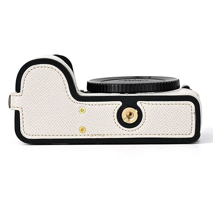 For Nikon Z30 / Z50 Battery Opening Design PU Leather Camera Cover Palm Texture Half Body Bottom Case with Wrist Strap
