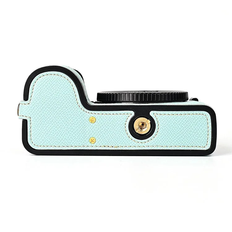 For Nikon Z30 / Z50 Battery Opening Design PU Leather Camera Cover Palm Texture Half Body Bottom Case with Wrist Strap