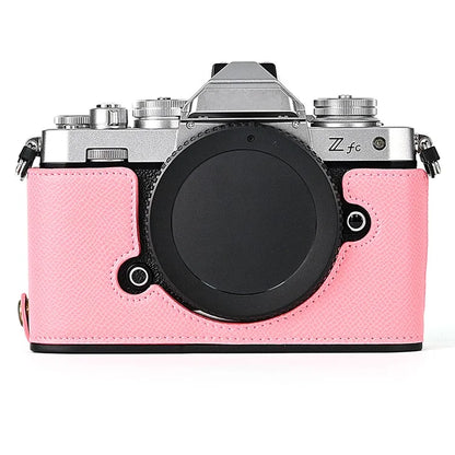 Leather Camera Case For Nikon ZFC Bottom Half-Body Camera Cover Anti-Scratch Protector with Hand Grip