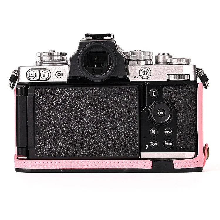 Leather Camera Case For Nikon ZFC Bottom Half-Body Camera Cover Anti-Scratch Protector with Hand Grip
