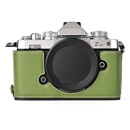 Leather Camera Case For Nikon ZFC Bottom Half-Body Camera Cover Anti-Scratch Protector with Hand Grip