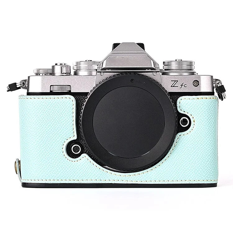 Leather Camera Case For Nikon ZFC Bottom Half-Body Camera Cover Anti-Scratch Protector with Hand Grip