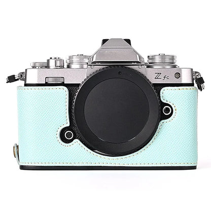 Leather Camera Case For Nikon ZFC Bottom Half-Body Camera Cover Anti-Scratch Protector with Hand Grip