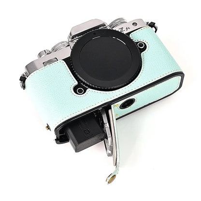 Leather Camera Case For Nikon ZFC Bottom Half-Body Camera Cover Anti-Scratch Protector with Hand Grip