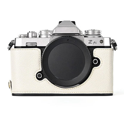Leather Camera Case For Nikon ZFC Bottom Half-Body Camera Cover Anti-Scratch Protector with Hand Grip