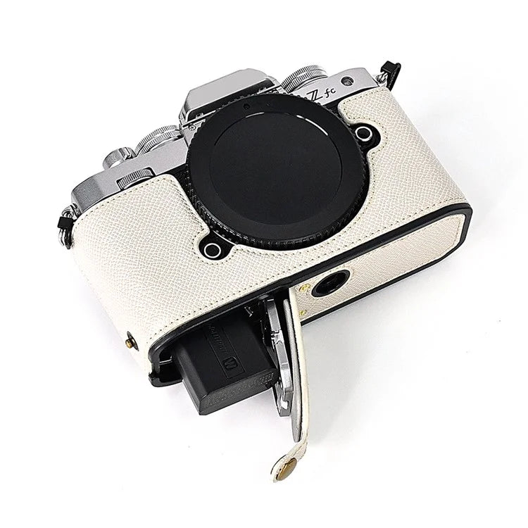 Leather Camera Case For Nikon ZFC Bottom Half-Body Camera Cover Anti-Scratch Protector with Hand Grip