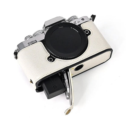Leather Camera Case For Nikon ZFC Bottom Half-Body Camera Cover Anti-Scratch Protector with Hand Grip