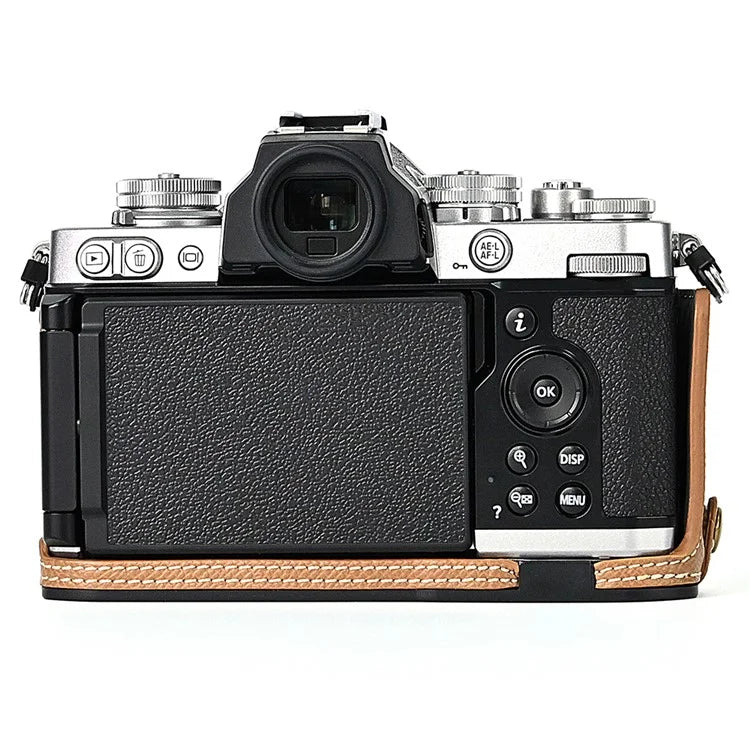 Leather Camera Case For Nikon ZFC Bottom Half-Body Camera Cover Anti-Scratch Protector with Hand Grip