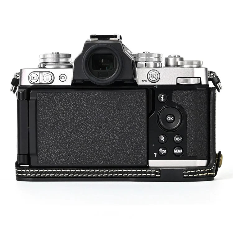 Leather Camera Case For Nikon ZFC Bottom Half-Body Camera Cover Anti-Scratch Protector with Hand Grip