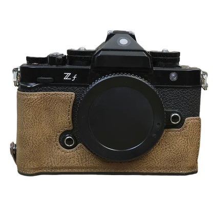 For Nikon ZF PU Leather Camera Bag Battery Opening Anti-drop Protective Case