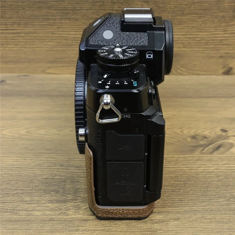 For Nikon ZF PU Leather Camera Bag Battery Opening Anti-drop Protective Case