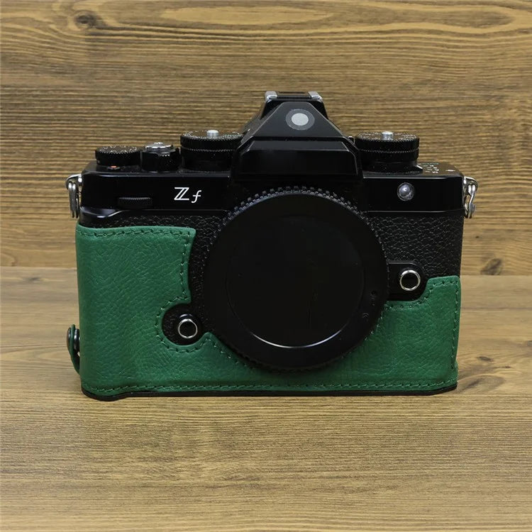 For Nikon ZF PU Leather Camera Bag Battery Opening Anti-drop Protective Case