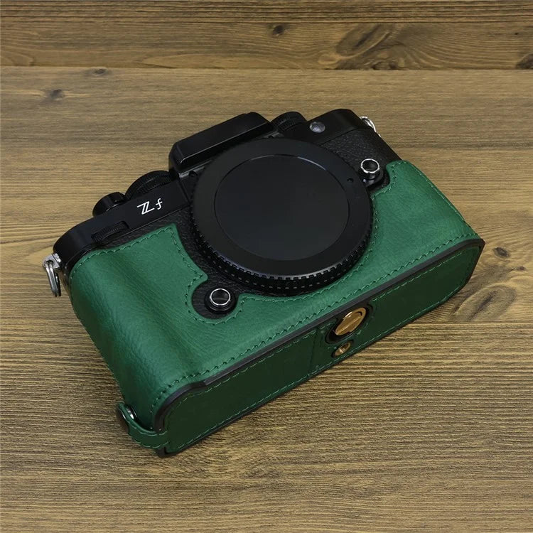 For Nikon ZF PU Leather Camera Bag Battery Opening Anti-drop Protective Case