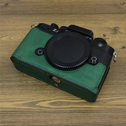 For Nikon ZF PU Leather Camera Bag Battery Opening Anti-drop Protective Case