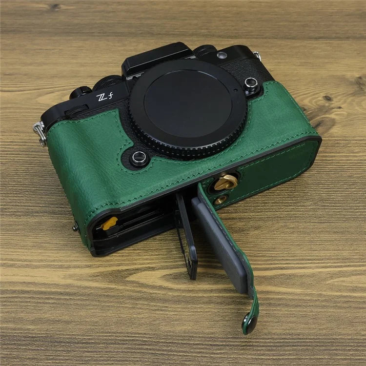 For Nikon ZF PU Leather Camera Bag Battery Opening Anti-drop Protective Case