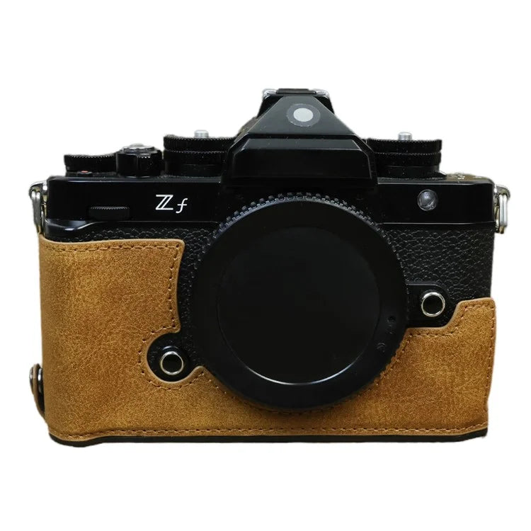 For Nikon ZF PU Leather Camera Bag Battery Opening Anti-drop Protective Case
