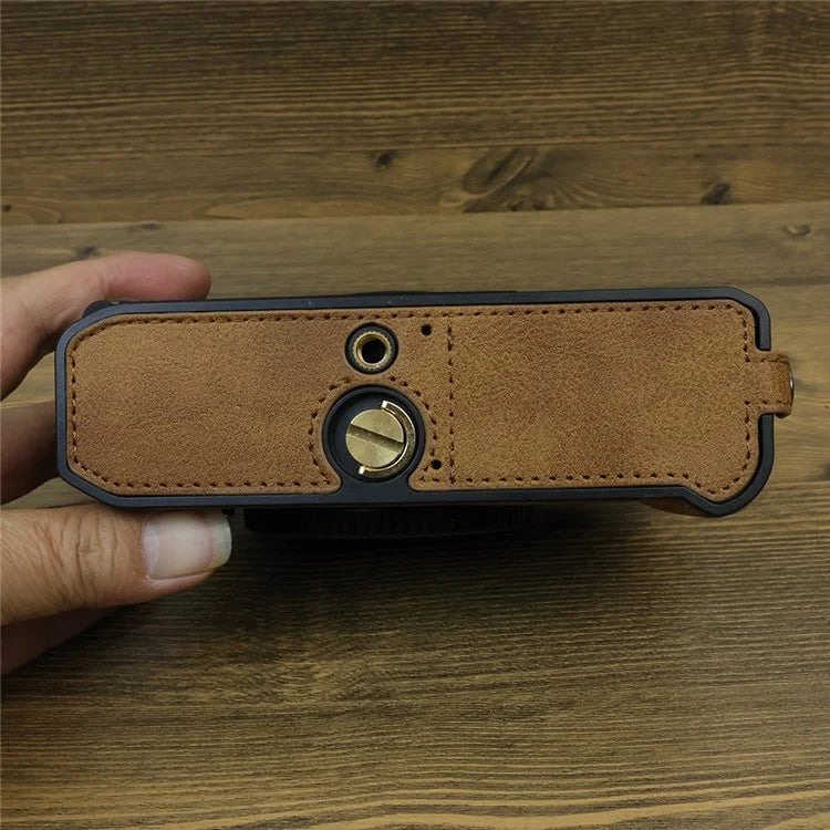 For Nikon ZF PU Leather Camera Bag Battery Opening Anti-drop Protective Case
