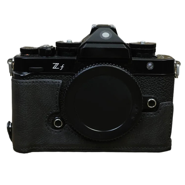 For Nikon ZF PU Leather Camera Bag Battery Opening Anti-drop Protective Case