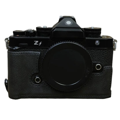 For Nikon ZF PU Leather Camera Bag Battery Opening Anti-drop Protective Case