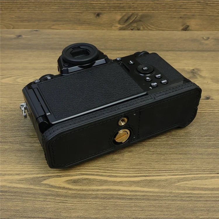 For Nikon ZF PU Leather Camera Bag Battery Opening Anti-drop Protective Case