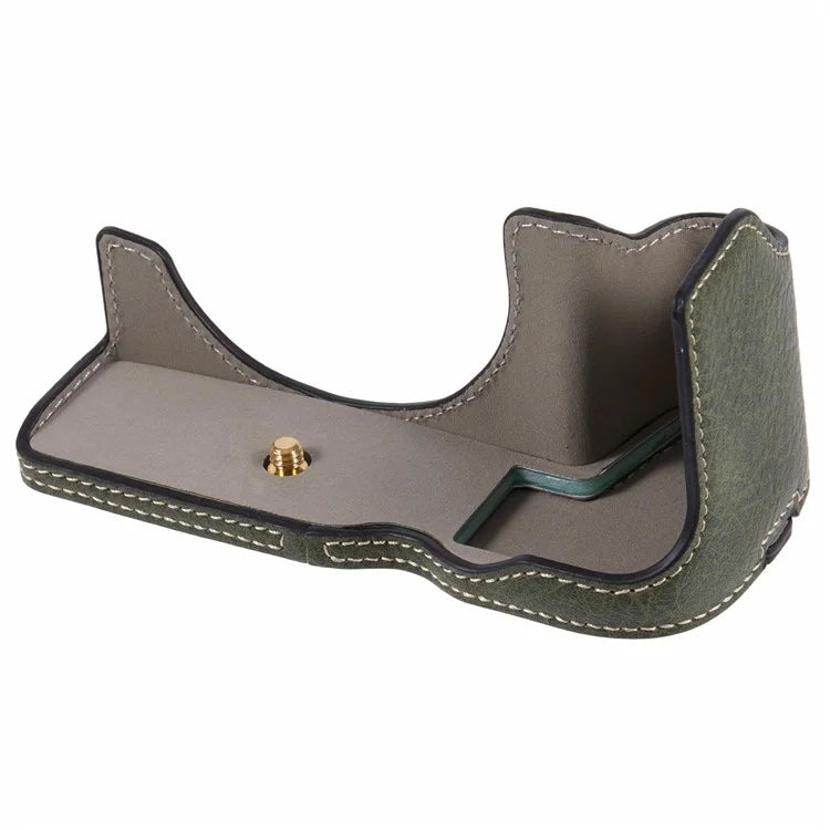 For Canon EOS R8 / RP PU Leather Camera Case Bottom Half-Body Protective Case with Battery Opening