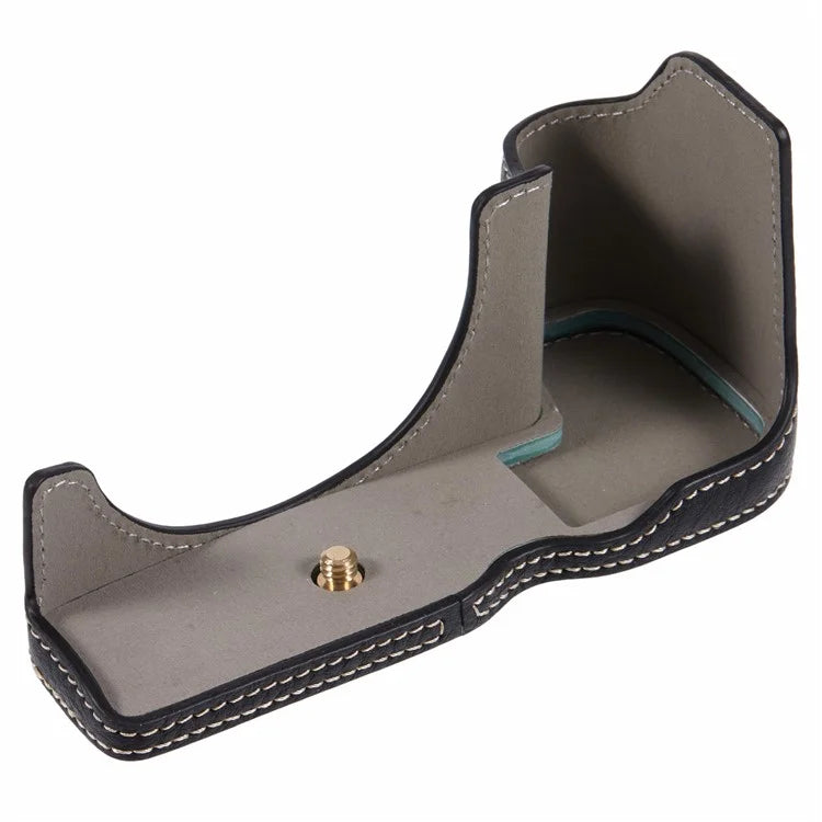 For Canon EOS R8 / RP PU Leather Camera Case Bottom Half-Body Protective Case with Battery Opening