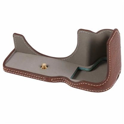 For Canon EOS R8 / RP PU Leather Camera Case Bottom Half-Body Protective Case with Battery Opening