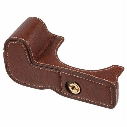 For Canon EOS R8 / RP PU Leather Camera Case Bottom Half-Body Protective Case with Battery Opening