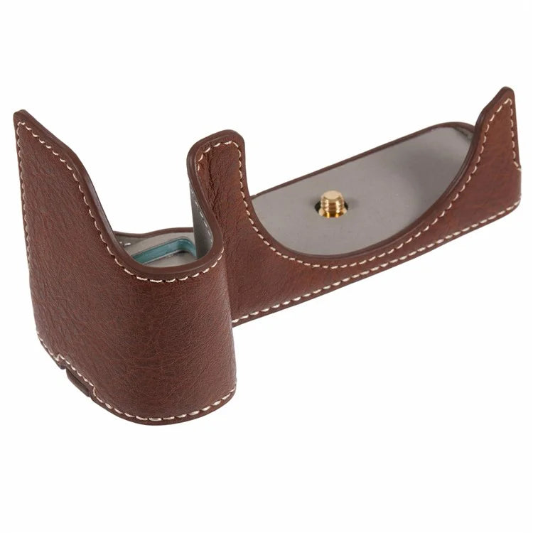 For Canon EOS R8 / RP PU Leather Camera Case Bottom Half-Body Protective Case with Battery Opening