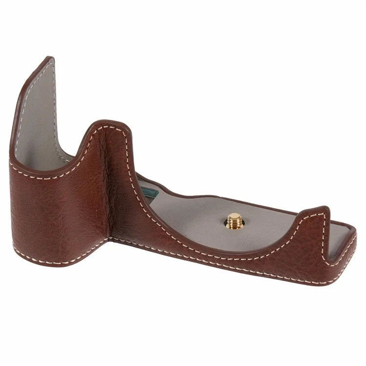 For Canon EOS R8 / RP PU Leather Camera Case Bottom Half-Body Protective Case with Battery Opening