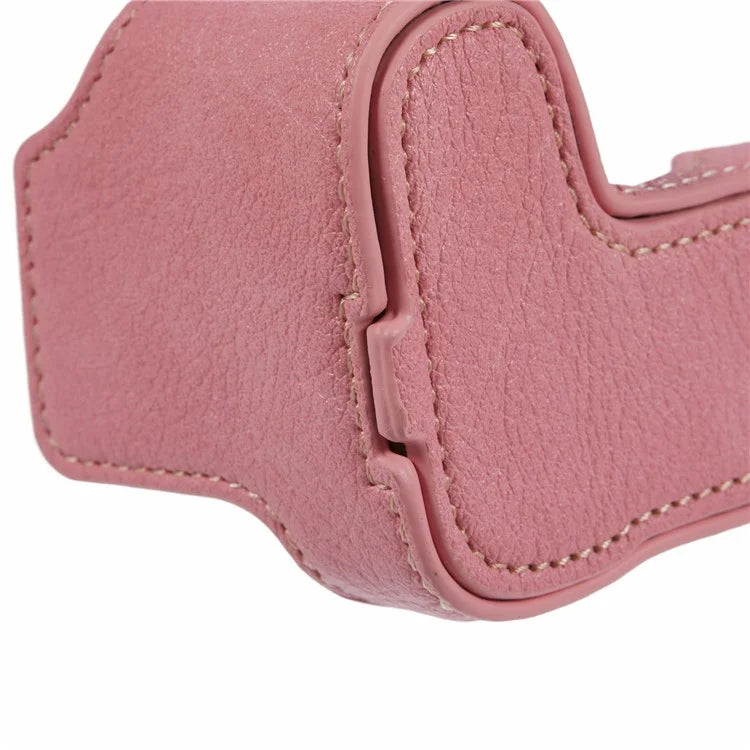For Canon EOS R10 PU Leather Protective Case Half Body Camera Cover with Battery Opening