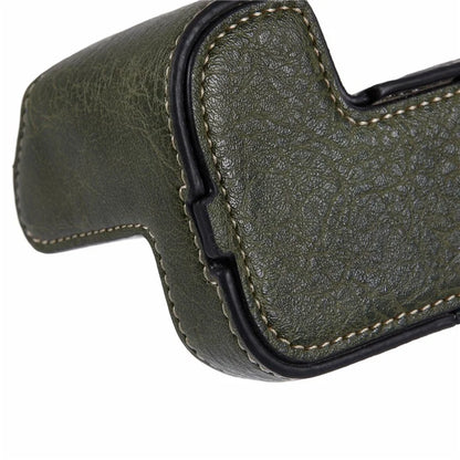 For Canon R5 / R6 / R6 Mark II Protective PU Leather Half Camera Case Bottom Half-Body Protective Cover