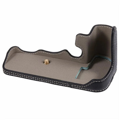 For Canon R5 / R6 / R6 Mark II Protective PU Leather Half Camera Case Bottom Half-Body Protective Cover