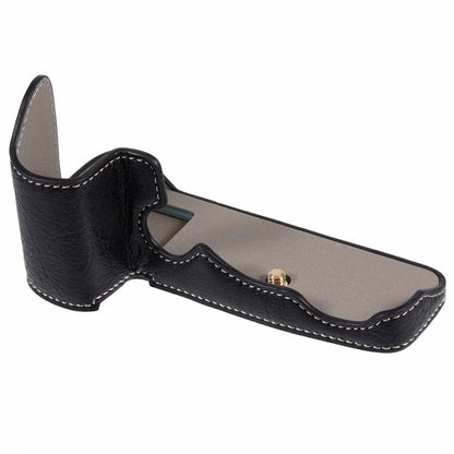 For Canon R5 / R6 / R6 Mark II Protective PU Leather Half Camera Case Bottom Half-Body Protective Cover