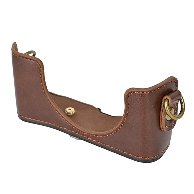 Camera Bag for Canon SX740 HS / SX730 / SX720 Camera Protective Cover PU Leather Digital Camera Bag with Shoulder Strap