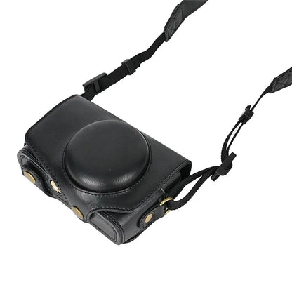 Camera Bag for Canon SX740 HS / SX730 / SX720 Camera Protective Cover PU Leather Digital Camera Bag with Shoulder Strap