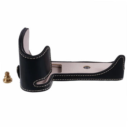 For Canon EOS R10 PU Leather Camera Bottom Cover Screw Design Half Body Case