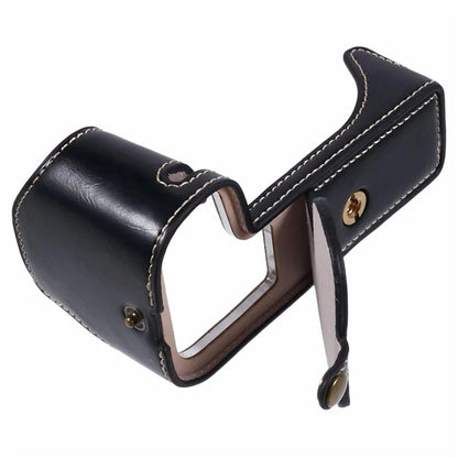 For Canon EOS R10 PU Leather Camera Bottom Cover Screw Design Half Body Case